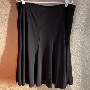 Womens Black George Stretch Swing Skirt